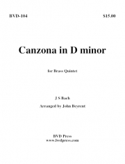 カンツォーナ・ニ短調 (金管五重奏)【Canzona in d minor】