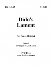 ディドの嘆き（ヘンリー・パーセル） (金管五重奏)【Dido's Lament】