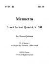 メヌエット・K.581 (金管五重奏)【Menuetto, K. 581】