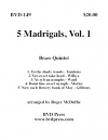 5つのマドリガル・Vol.1 (金管五重奏)【5 Madrigals, Vol. 1】