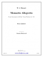 メヌエット・アレグレット「グラン・パルティータ」より (金管五重奏)【Menuetto Allegretto from Gran Partita】