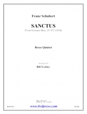 聖なるかな「ドイツ・ミサ」より (金管五重奏)【Sanctus from German Mass】