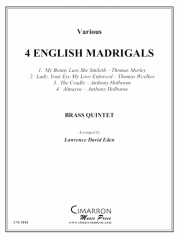 4つのイギリス・マドリガル (金管五重奏)【Four English Madrigals】