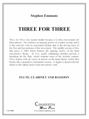 Three for Three (スティーブン・エモンズ)　(木管三重奏)