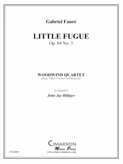 小フーガ・Op.84・No.3 (ガブリエル・フォーレ)　(木管四重奏)【Little Fugue Op. 84 No. 3】