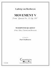 ムーブメント・No.5 （ベートーヴェン）　(木管四重奏)【Movement V From “Quartet No. 13, Op. 103”】