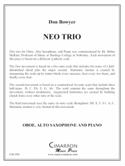 ネオ・トリオ (ドン・ボウヤー)　(木管二重奏+ピアノ)【Neo Trio】