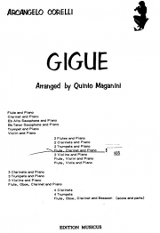 ジーグ　 (フルート二重奏+ピアノ)【Gigue】