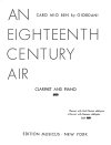 18世紀のアリア - カーロ・ミオ・ベン　(木管二重奏+ピアノ)【18th Century Air - Caro Mio Ben】