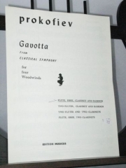 ガボット「古典交響曲」より　(木管四重奏)【Gavotta, from Classical Symphony】