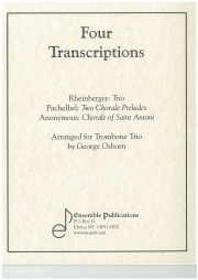 4つのトランスクリプション  (トロンボーン三重奏）【4 Transcriptions】