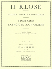 25の日課練習曲（イアサント・クローゼ）（アルトサックス）【25 Exercices Journaliers Saxophone】