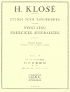 25の日課練習曲（イアサント・クローゼ）（アルトサックス）【25 Exercices Journaliers Saxophone】