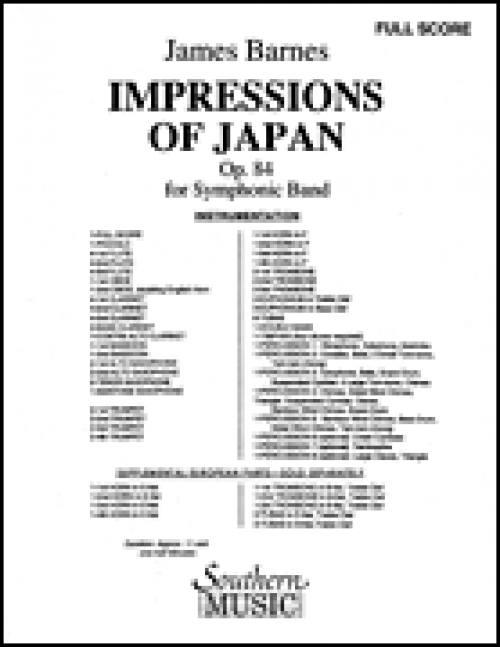 日本の印象 スコアのみ Impressions Of Japan 吹奏楽の楽譜