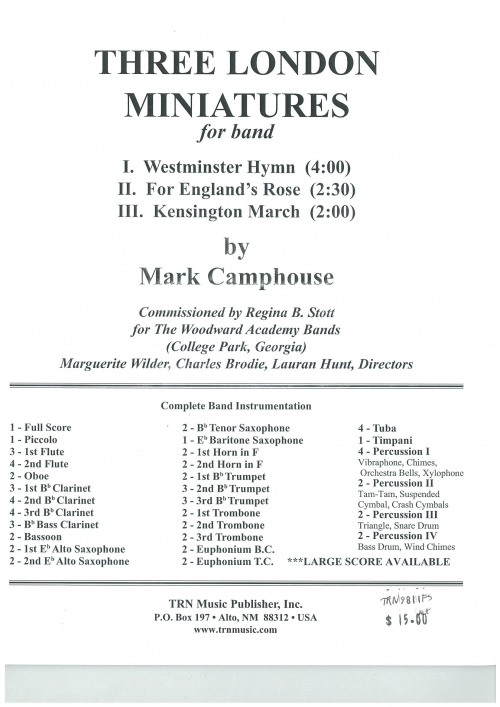 3つのロンドンの小景（マーク・キャンプハウス）【Three London Miniatures】