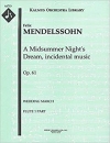 結婚行進曲（スコアのみ）【A Midsummer Night's Dream. Incidental Music, Op. 61 9. Wed】