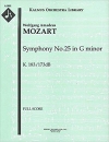 交響曲 第25番 ト短調 K.183  (モーツァルト)（スコアのみ）【Symphony No. 25 in G minor, K. 183/173dB】