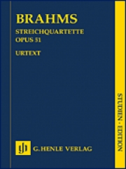 ストリング・カルテット・Op.51・No.1ハ短調&No.2イ短調（ブラームス)（スタディスコア）【String Quartets, Op. 51 No. 1 in C minor & No. 2 in A mino】