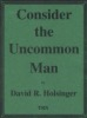 Consider the Uncommon Man（デイヴィッド・R・ホルジンガー）（スコアのみ）