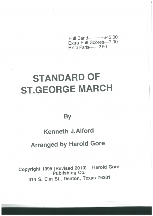 セント・ジョージのスタンダード（ケネス・J・アルフォード）【The Standard of St. George】  吹奏楽の楽譜販売はミュージックエイト