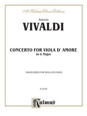 ヴィオラ・ダモーレのための協奏曲（アントニオ・ヴィヴァルディ）（ヴィオラ+ピアノ）【Concerto for Viola d'Amore in G Major】