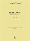 飾らぬ告白（フランシス・トーメ）（ピアノ二重奏）【Simple Aveu】