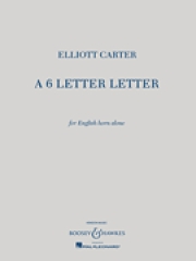 A 6 Letter Letter（エリオット・カーター）（オーボエ）