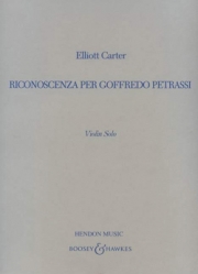 Riconoscenza per Goffredo Petrassi（エリオット・カーター)（ヴァイオリン）