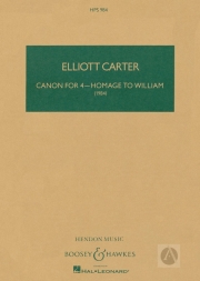 4本のためのカノン（エリオット・カーター）(ミックス四重奏)【Canon for 4 – Homage to William】