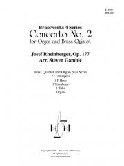 オルガンと金管五重奏のための協奏曲第2番 (金管五重奏)【Concerto No. 2 for Organ and Brass Quintet】