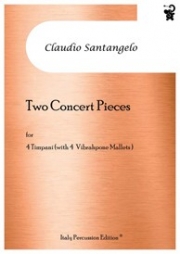 ティンパニのための2つのコンサート小品 （Claudio Santangelo）（ティンパニ）【Two Concert Pieces for Four Timpani】