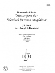 メヌエット「アンナ・マグダレーナの音楽帳」より (金管五重奏)【Minuet from the Notebook for Anna Magdalena】