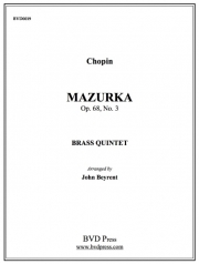 マズルカ・Op.68・No.3 (金管五重奏)【Mazurka Op. 68, No. 3】