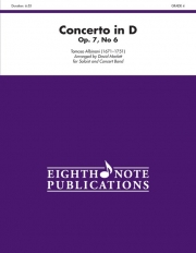 協奏曲・ニ長調・Op.7・No.6（トマゾ・アルビノーニ）（オーボエ・フィーチャー）（スコアのみ）【Concerto in D, Opus 7, No. 6】