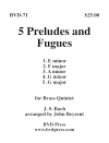 5つの前奏曲とフーガ (金管五重奏)【5 Preludes and Fugues】