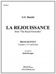 喜び 「王宮の花火の音楽」より (金管五重奏)【La ReJouissance】