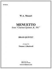 メヌエット－クラリネット五重奏曲・K.581より (金管五重奏)【Menuetto, K. 581】