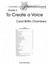 声が生まれる（キャロル・ブリティン・チェンバース）（スコアのみ）【To Create a Voice】