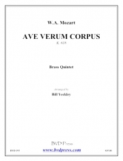 アヴェ・ヴェルム・コルプス（モーツァルト / ビル・イェックリー編曲）  (金管五重奏)【Ave verum corpus】