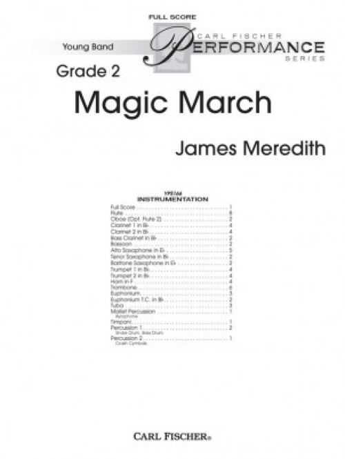 マジック マーチ ジェームズ メレディス スコアのみ Magic March 吹奏楽の楽譜販売はミュージックエイト