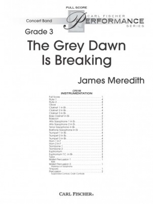 The Grey Dawn Is Breaking ジェームズ メレディス スコアのみ 吹奏楽の楽譜販売はミュージックエイト