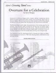 セレブレーションのための序曲（スティーブ・ホッジス）（スコアのみ）【Overture for a Celebration】