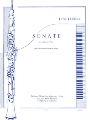 オーボエとピアノのためのソナタ（アンリ・デュティユー）（オーボエ+ピアノ）【Sonate Hautbois Et Piano】