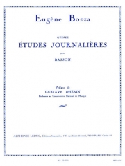 15の練習曲（ウジェーヌ・ボザ）（バスーン）【Quinze Etudes Journalieres】