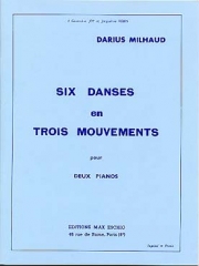 6つの舞曲（ダリウス・ミヨー）（ピアノ二重奏）【6 Danses】