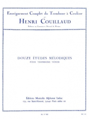 12の旋律的な練習曲（Henri Couillaud）（トロンボーン）【12 Etudes Mélodiques】