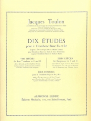 10の練習曲（ジャック・トゥーロン） (バストロンボーン)【 Toulon 10 Etudes Bass Trombone Book】