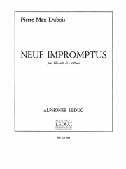 9つの即興曲（ピエール・マックス・デュボワ）（クラリネット+ピアノ）【9 Impromptus】