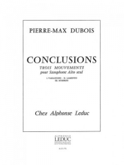 コンクルージョン（ピエール・マックス・デュボワ)（アルトサックス+ピアノ）【Conclusions, 3 Mouvements】