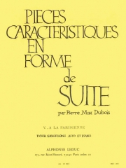 組曲形式による性格的小品「パリ風」（ピエール・マックス・デュボワ）（アルトサックス+ピアノ）【Pieces Caracteristiques Op.77 No.4 - A La Parisienne 】